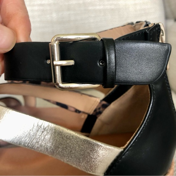 Nine West Bounce Leopard Print Ankle Wrap With Buckle Sandals Size 8.5 - Picture 6 of 11